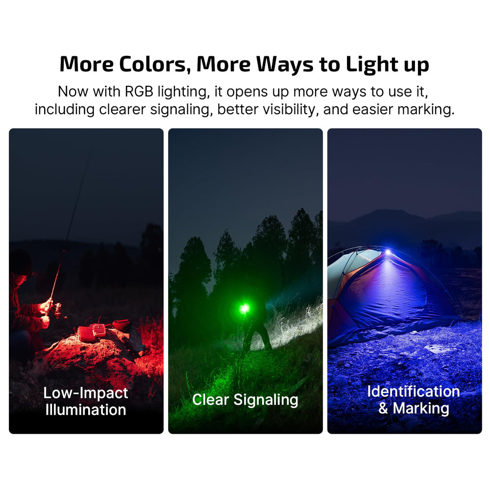 OLIGHT Oclip Pro S mostrando colores RGB para señalización