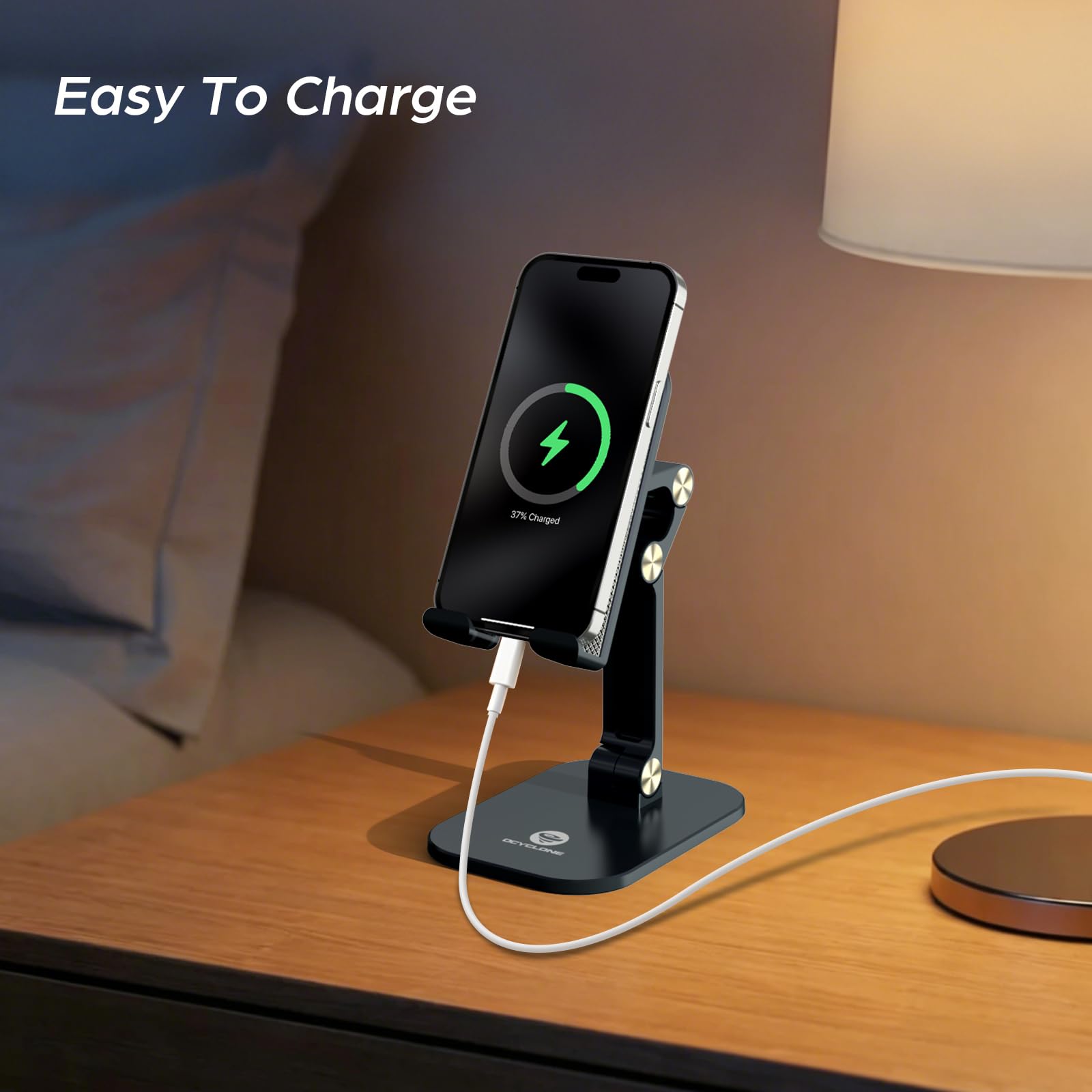 OCYCLONE comparación de tamaño con un teléfono grande para referencia