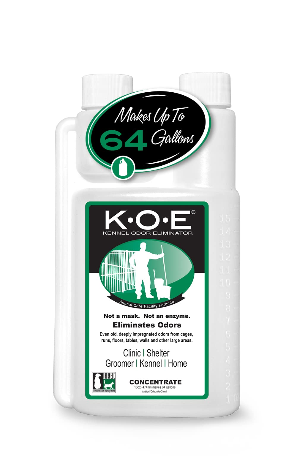 Odorcide Thornell K.O.E. front bottle showing product packaging and clear purpose