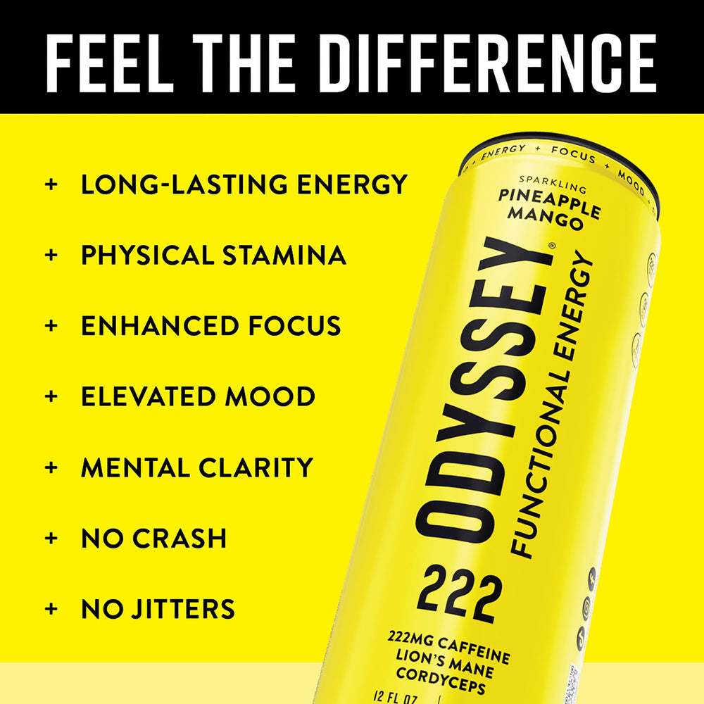 ODYSSEY ELIXIR etiqueta con ingredientes clave y beneficios funcionales