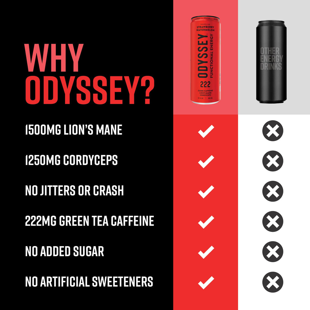 ODYSSEY ELIXIR pack variedad de latas mostrando opciones de sabor
