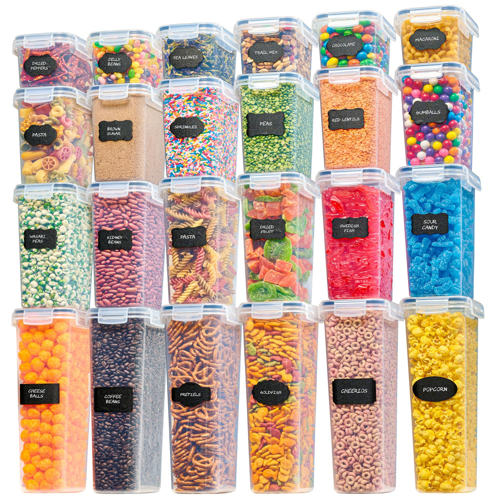 Oizeir estantería organizada con recipientes para una despensa eficiente