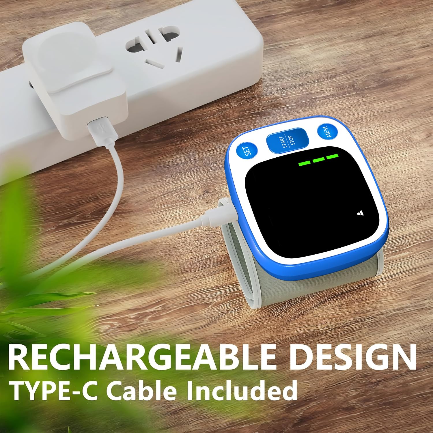 Oklar cable Type-C junto al dispositivo para carga recargable conveniente