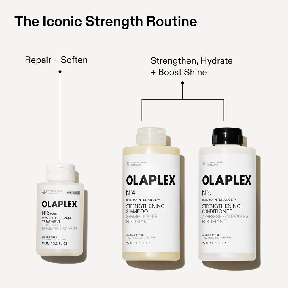 Olaplex N°.4 en ambiente de baño moderno sugiere uso diario profesional