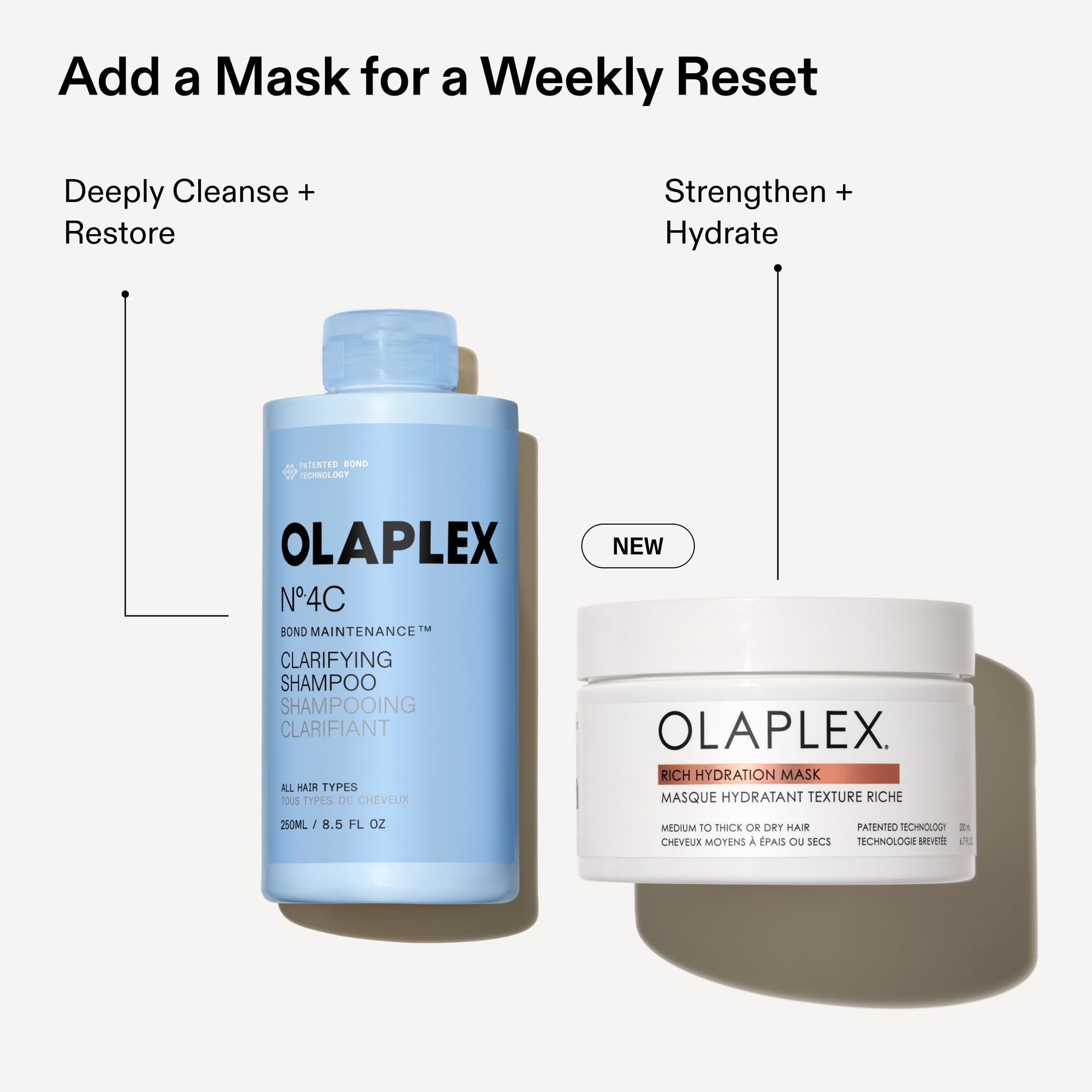 Botella de Olaplex N°.4C en entorno de baño cuidando la estética de la rutina