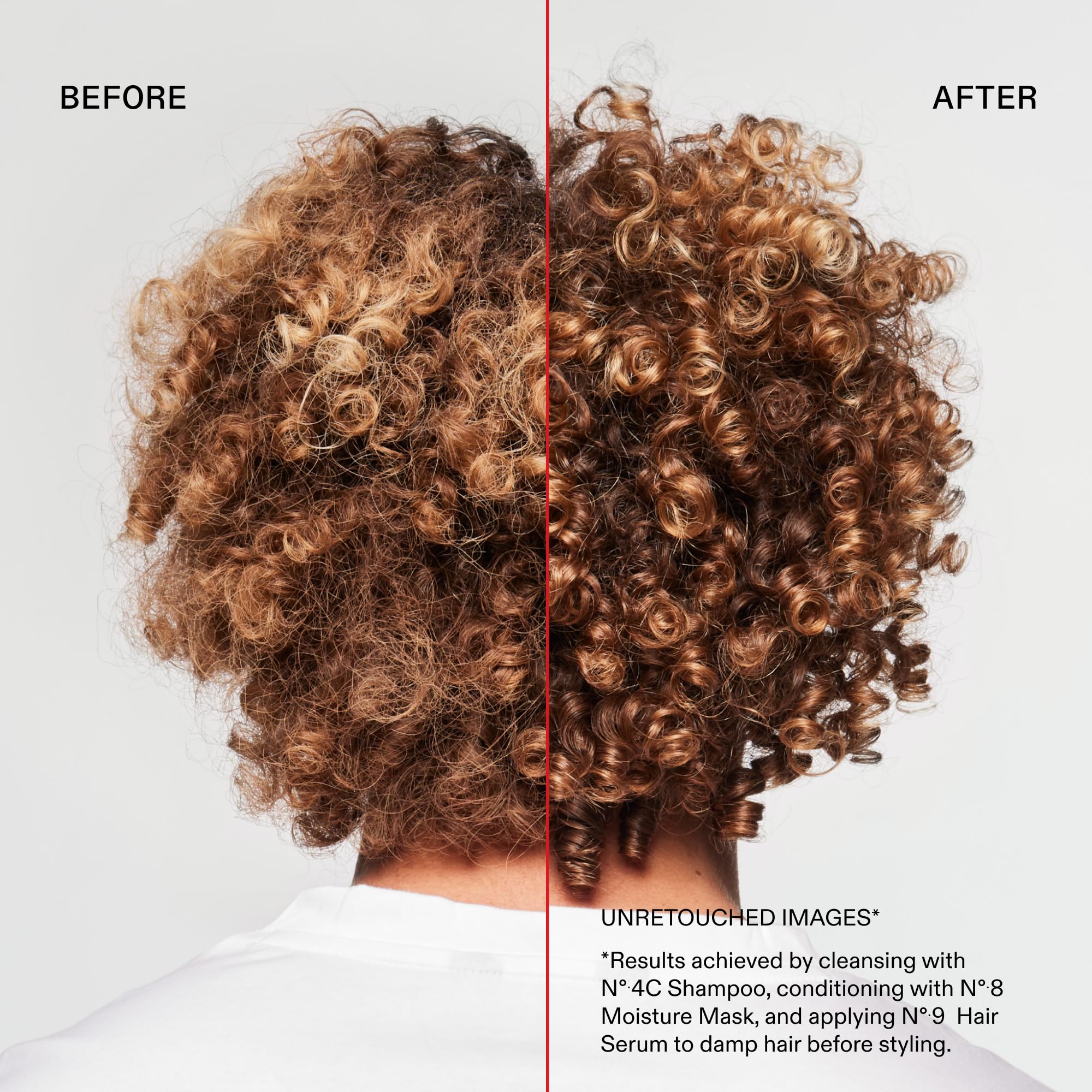 Comparación de escala con 250 mL de Olaplex N°.4C para apreciar el tamaño real