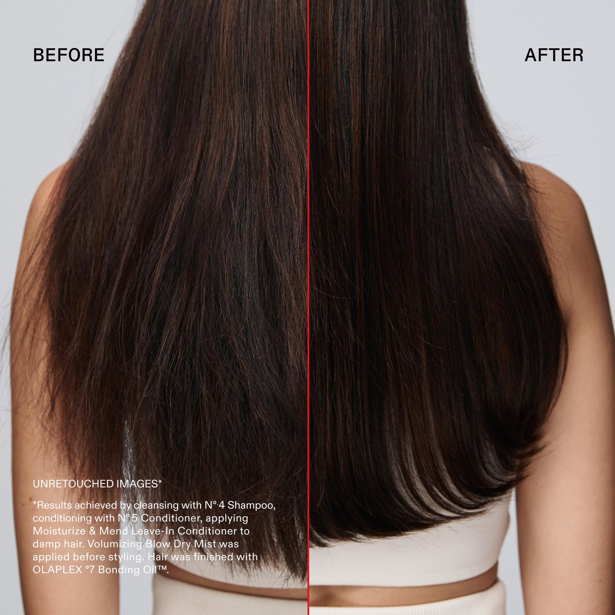 Detalle de ingredientes en etiqueta de Olaplex N°.5, beneficios