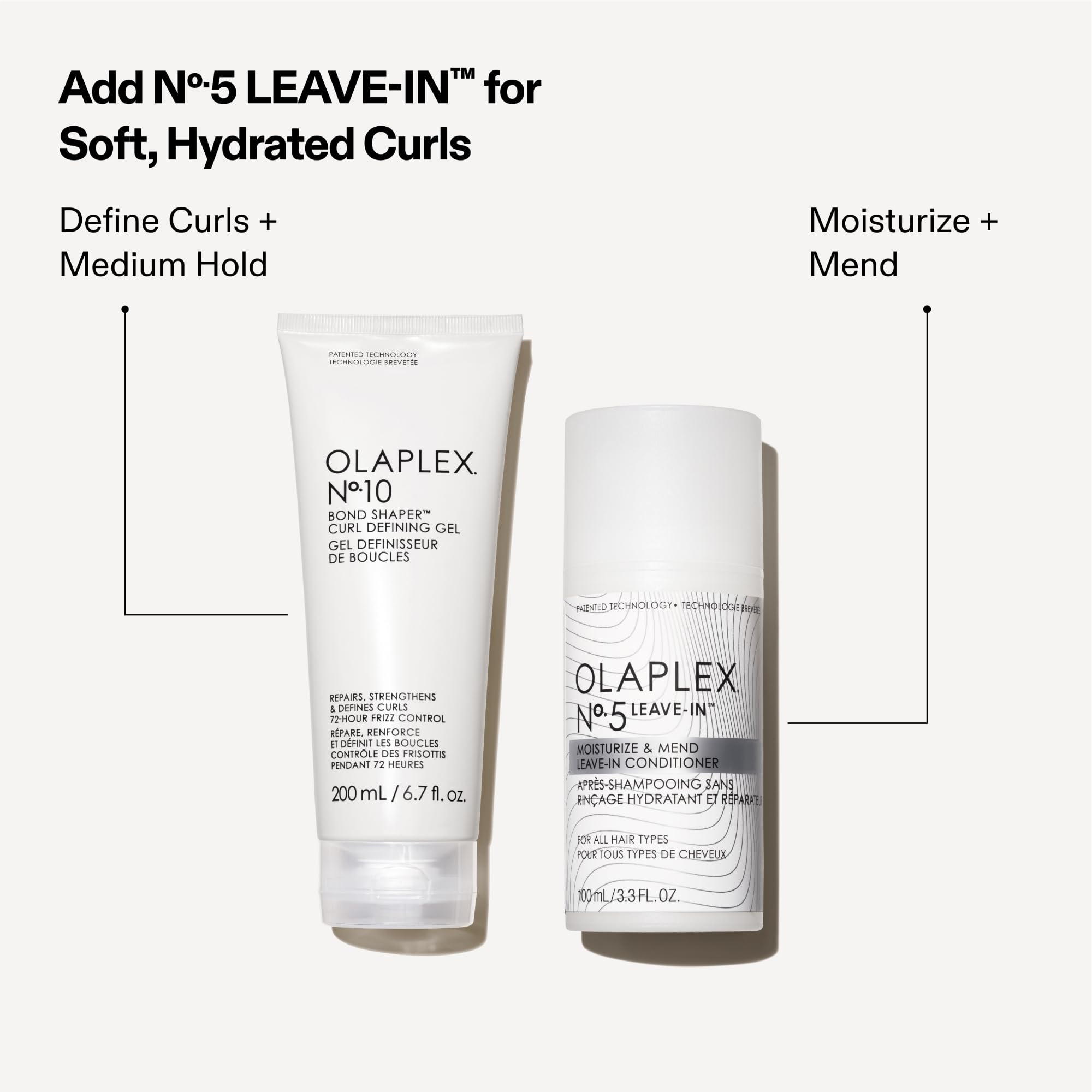 Olaplex N°.10 leche de coco y aguacate resaltando nutrición y brillo