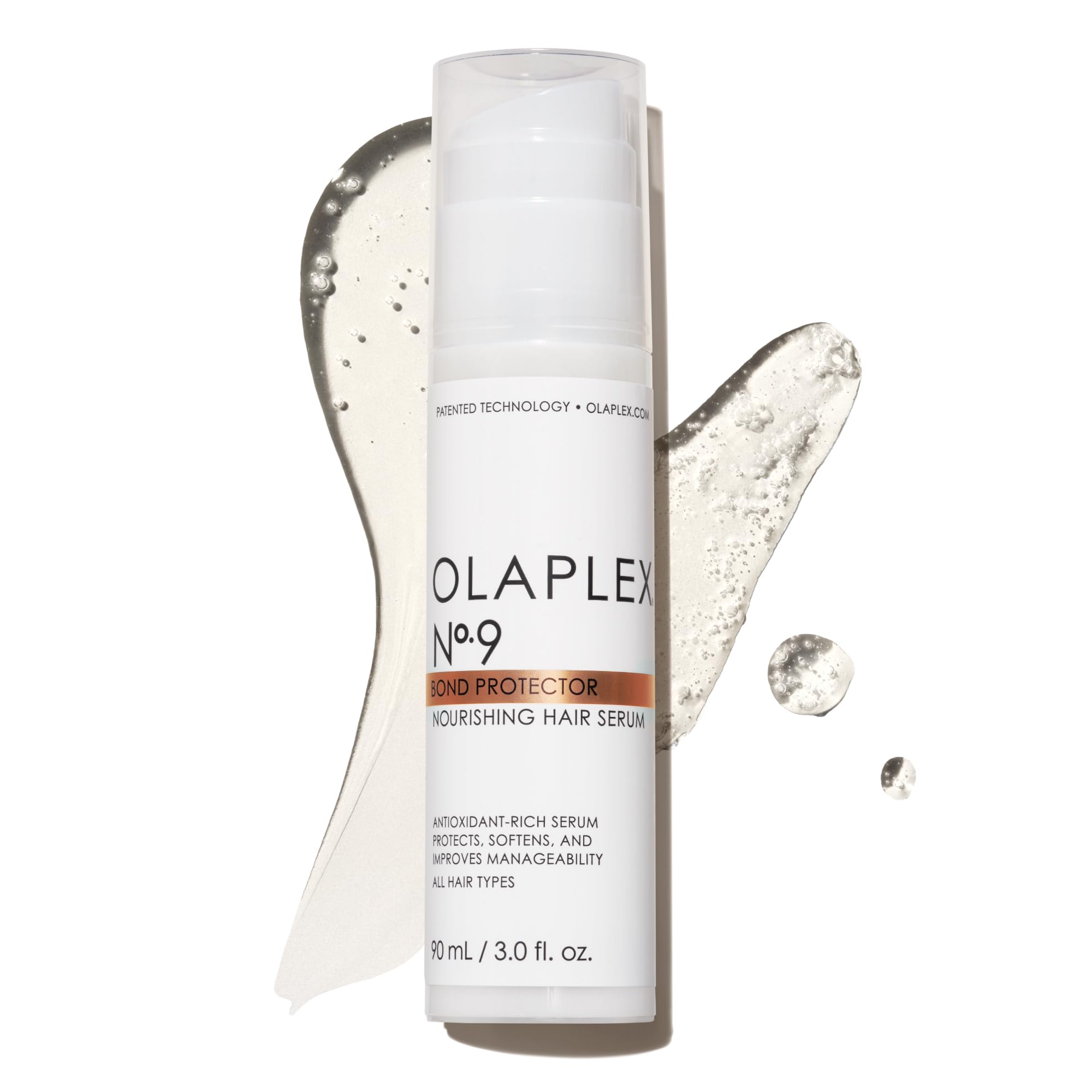 Olaplex N°.9 envase frontal mostrando diseño y tamaño útil