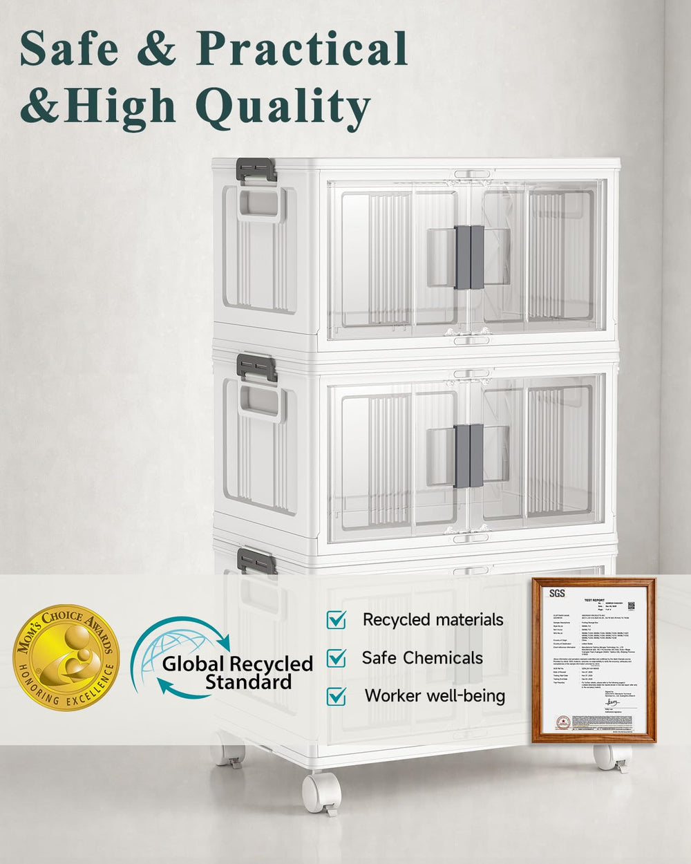 OlarHike caja plegada plana para almacenamiento compacto y ahorro