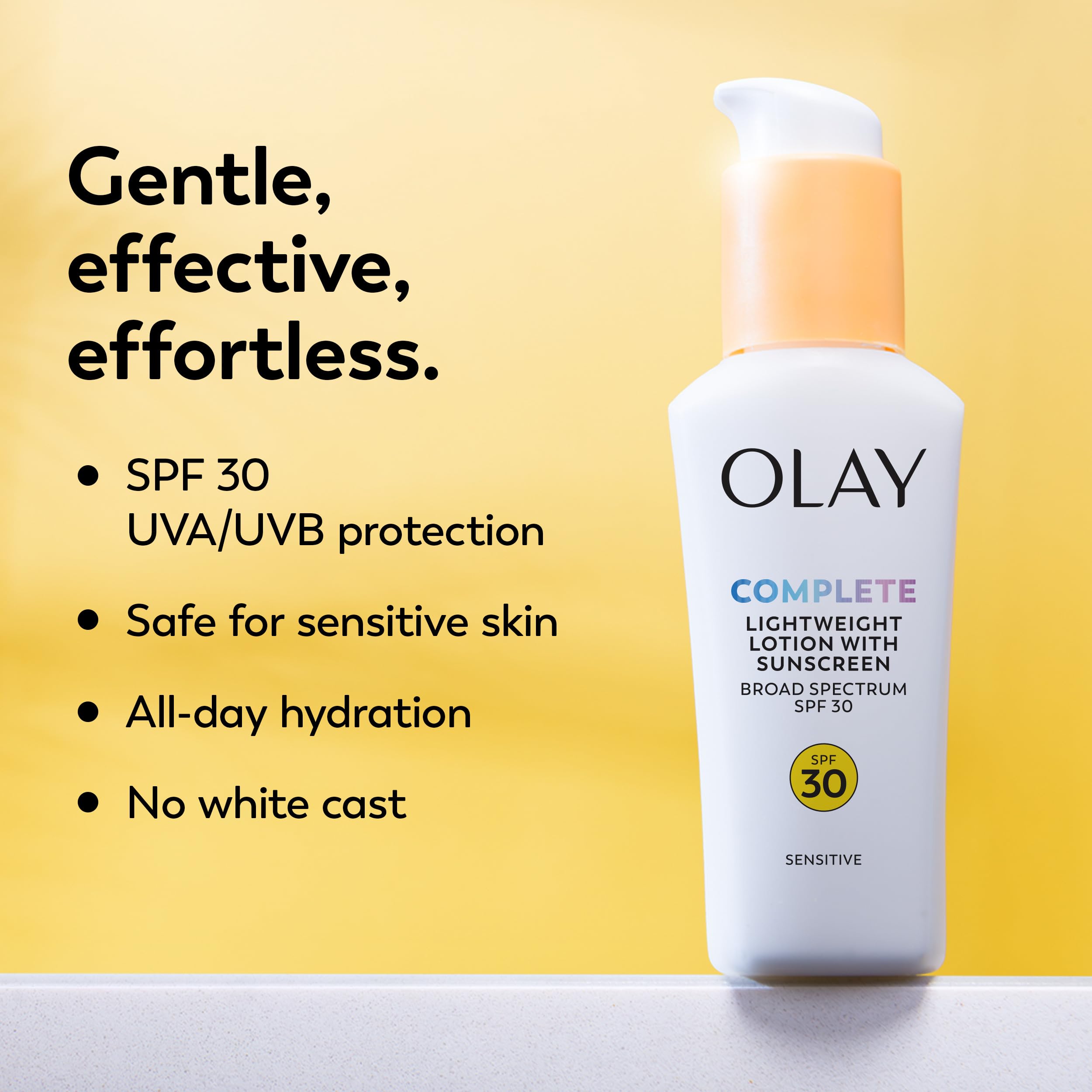 Olay aplicación en mano hacia el rostro para hidratación y SPF