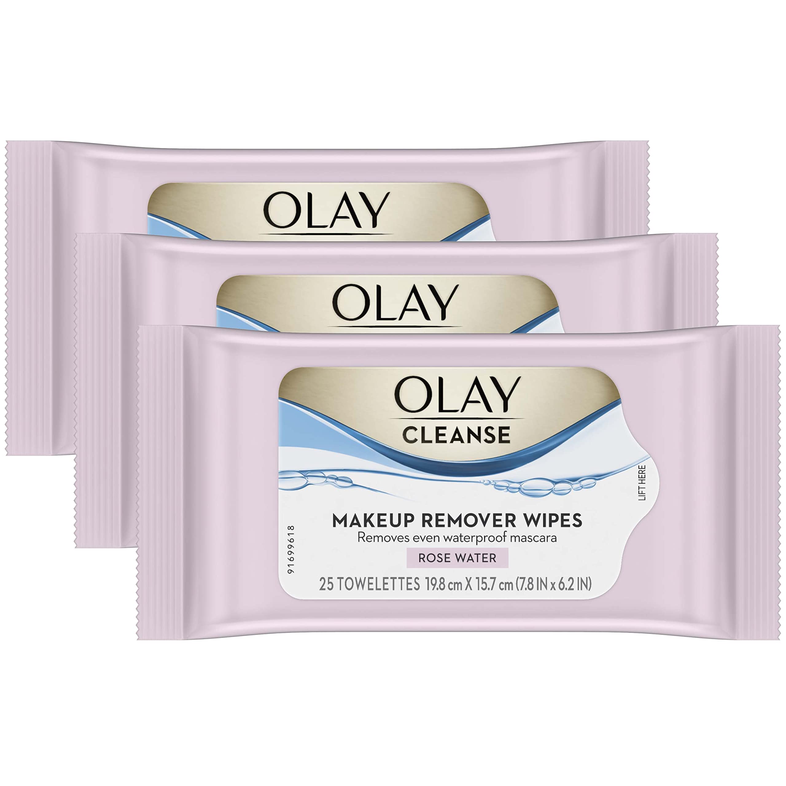 Olay empaque frontal del producto mostrando cantidad y aroma, limpieza inmediata