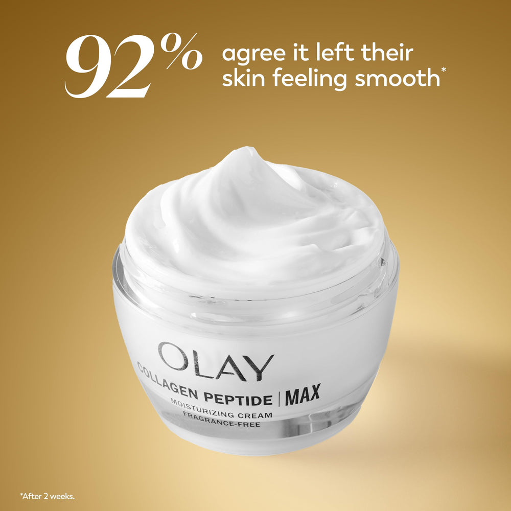 Olay crema en la piel demostrando absorción profunda y acabado suave