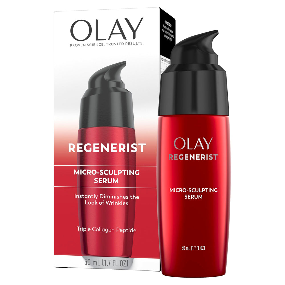 Olay producto en estilo de vida que sugiere piel con aspecto más firme