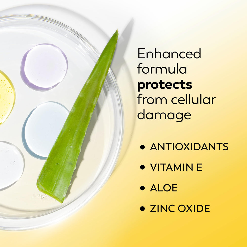 Olay etiqueta con ingredientes clave niacinamida y aloe para cuidado