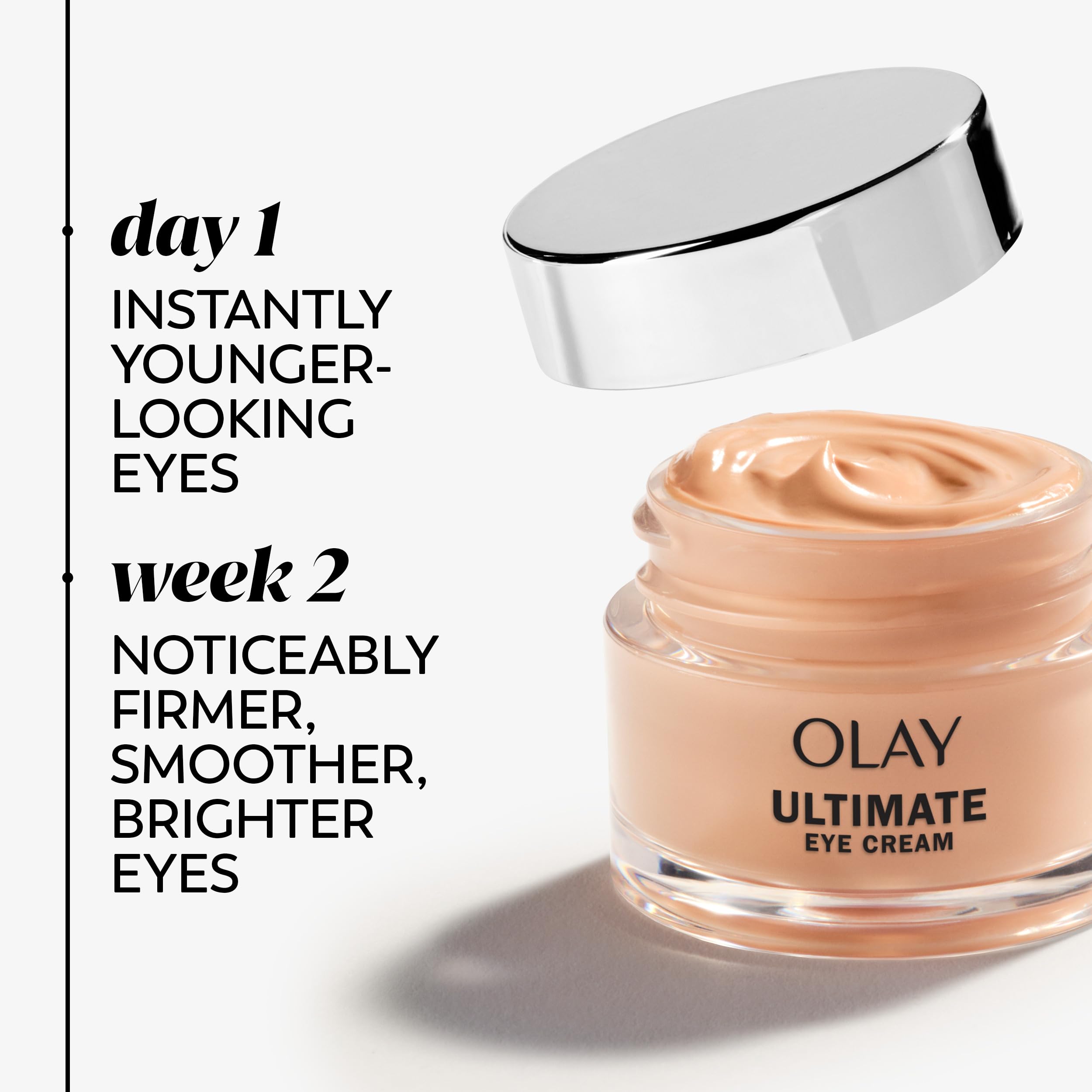 Olay tamaño comparado con mano para visualizar los 13 ml