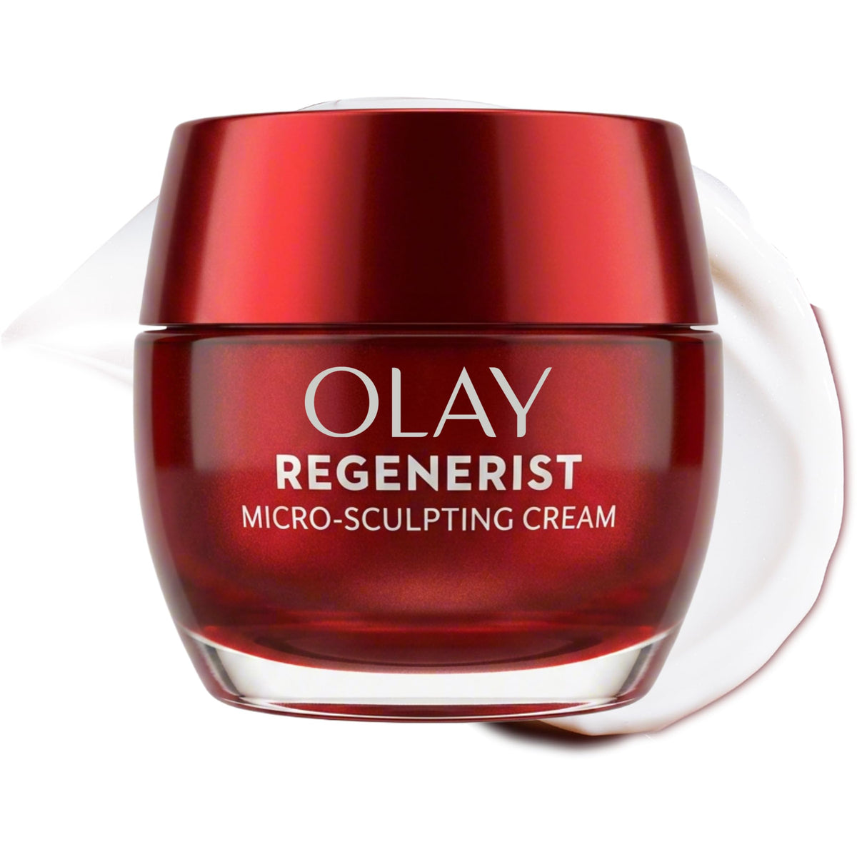 Olay frasco frente mostrando diseño y uso diario