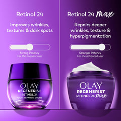 Olay detalle de ingredientes resaltando péptidos y pro-retinol para firmeza