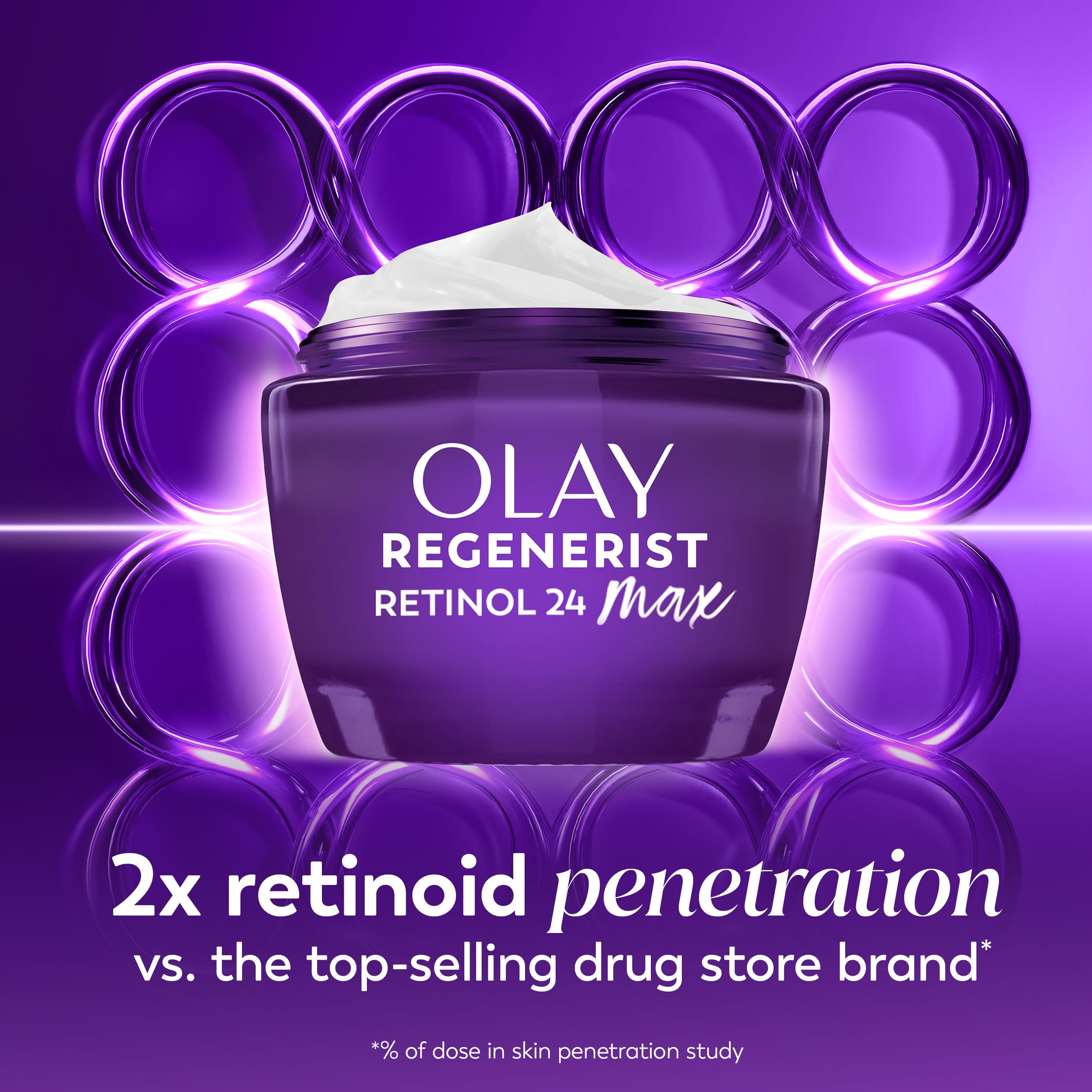 Olay etiqueta con información del producto que garantiza fórmulas sin fragancia