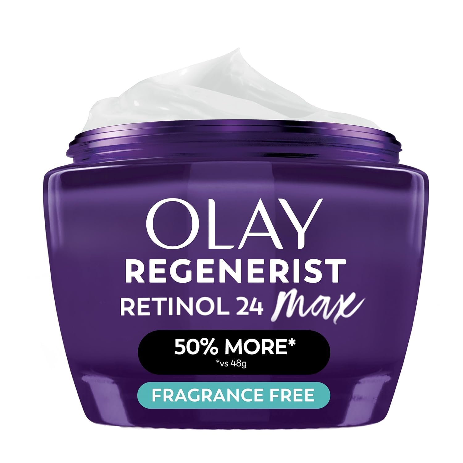 Olay crema retinol MAX frontal mostrando envase y beneficio hidratación profunda