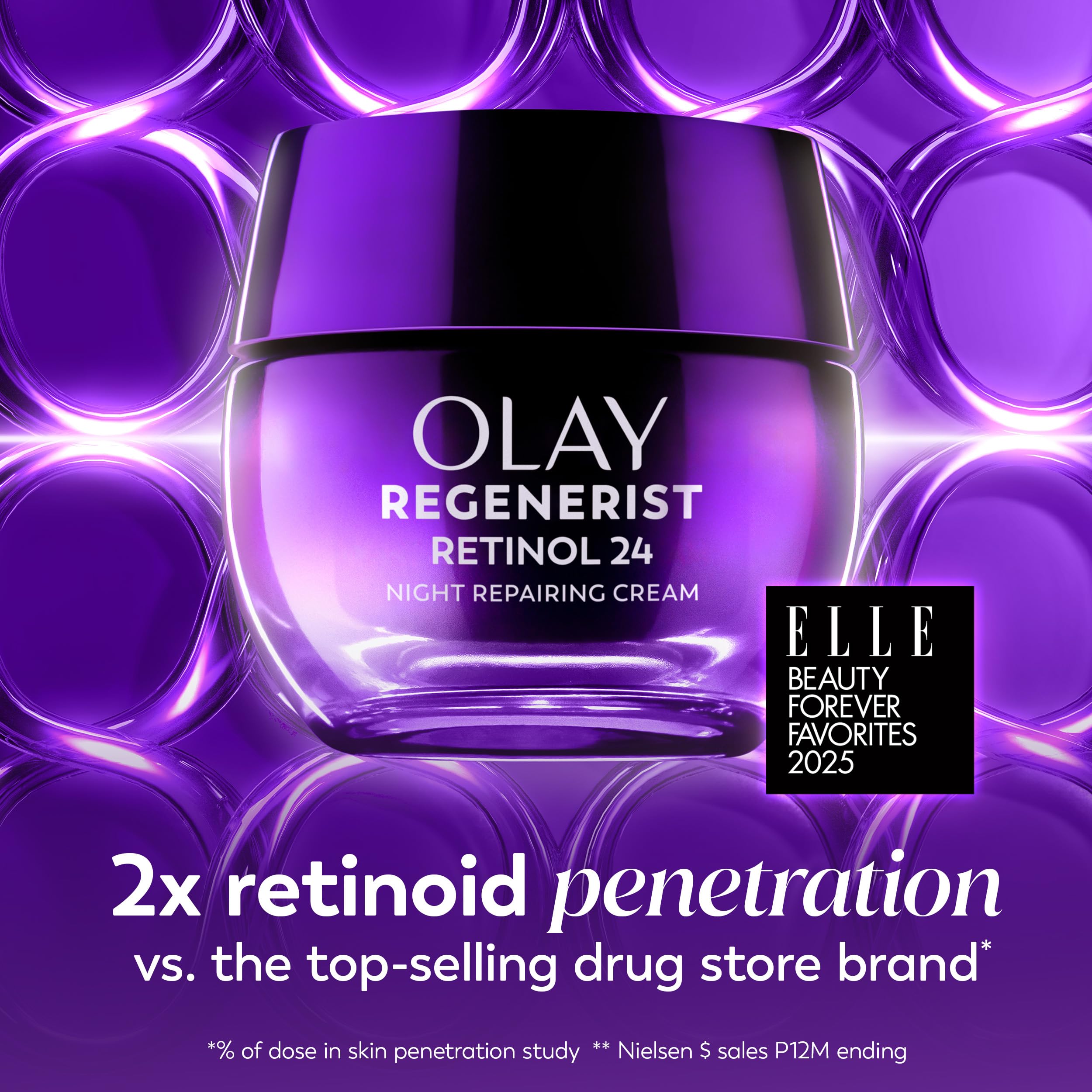 Olay rutina nocturna en tocador promoviendo cuidado antiedad