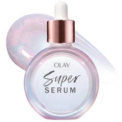 Olay Super Serum vista frontal, envase claro y práctico para rutina diaria