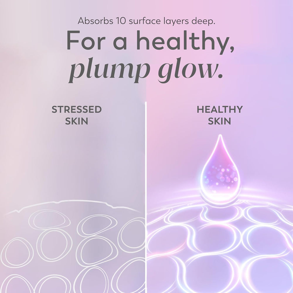 Olay Super Serum gotero liberando suero, formulación activa y no pegajosa