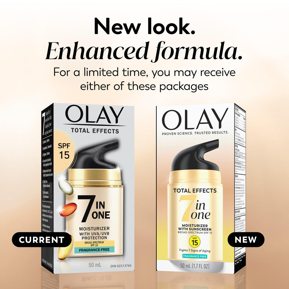 Textura de la crema Olay Total Effects en primer plano, rápida absorción visible