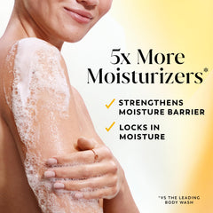 Detalle de la textura cremosa del gel Olay que muestra espuma nutritiva