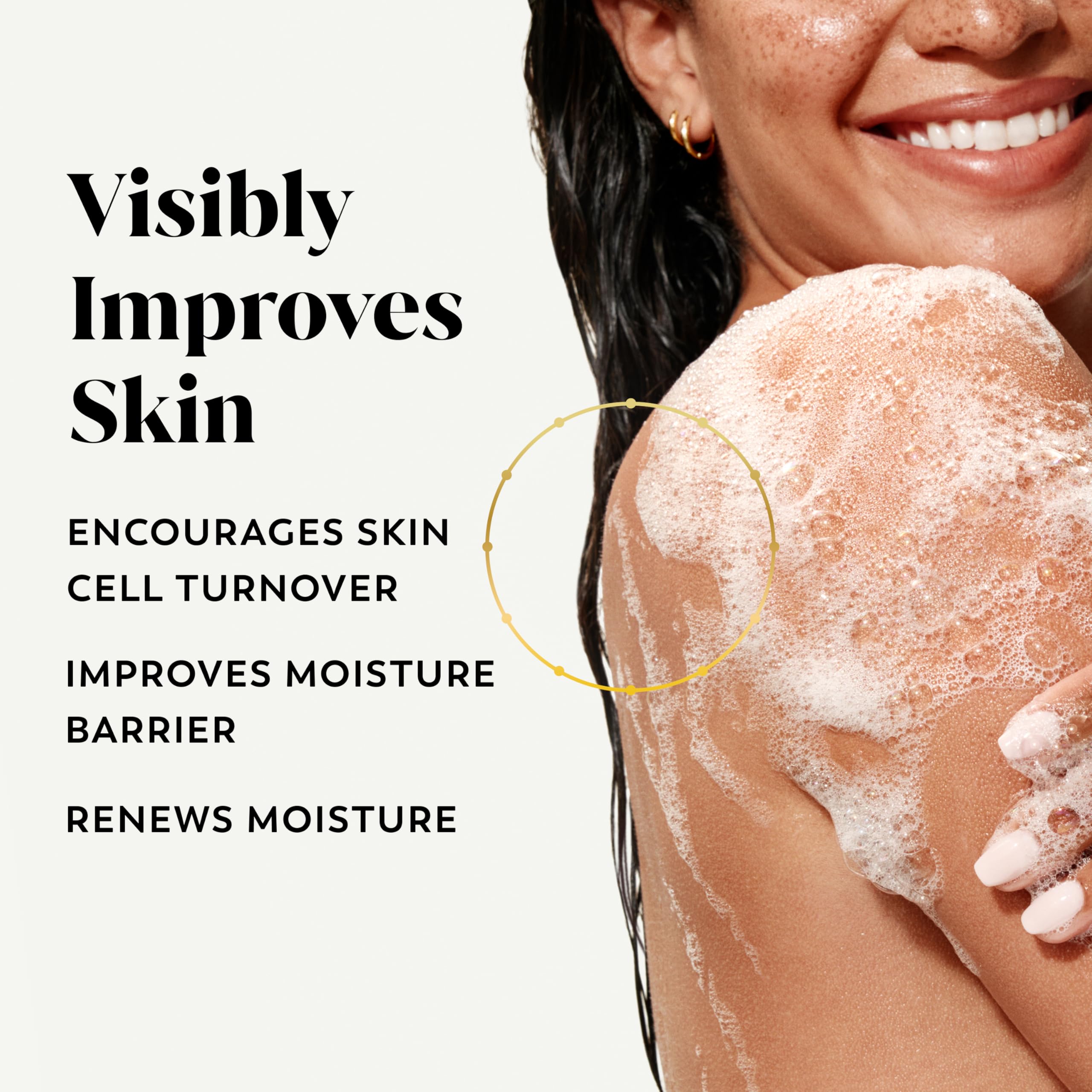 Olay textura cremosa del gel demostrando hidratación y fácil aplicación