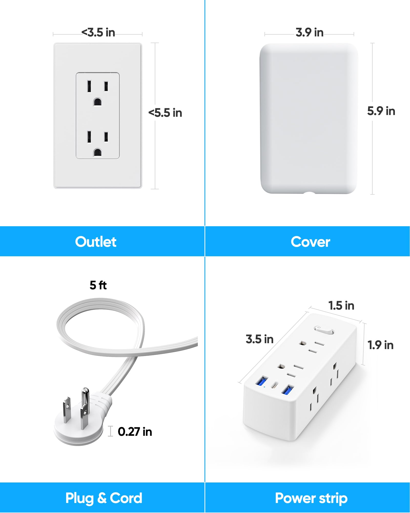olcorife regleta montada en pared para mantener cables organizados y discretos