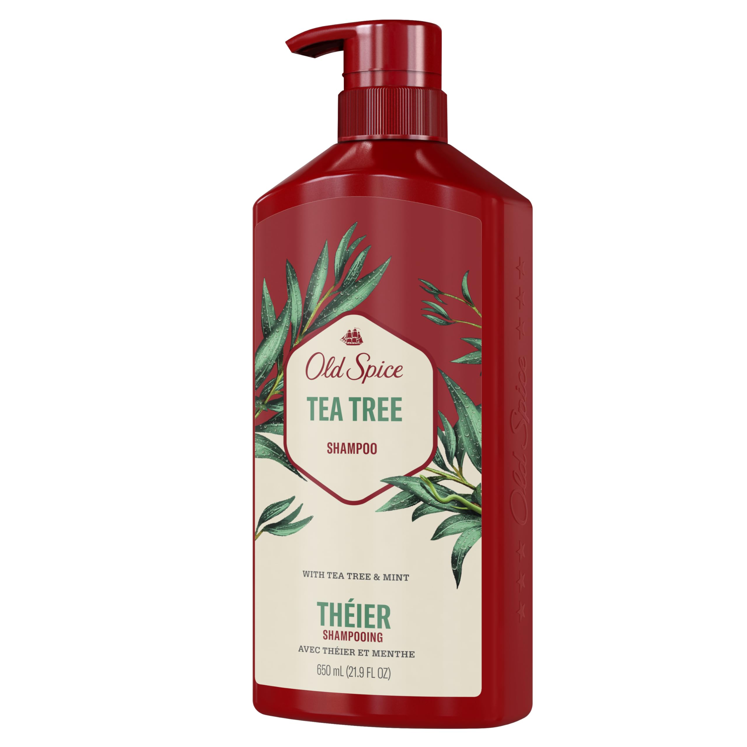 Old Spice resultado en cabello antes y después mostrando más volumen visual
