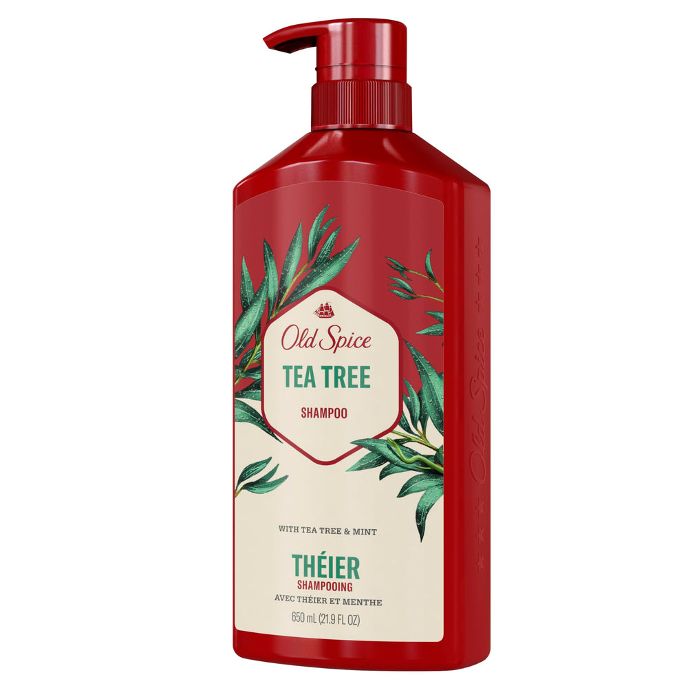 Old Spice resultado en cabello antes y después mostrando más volumen visual
