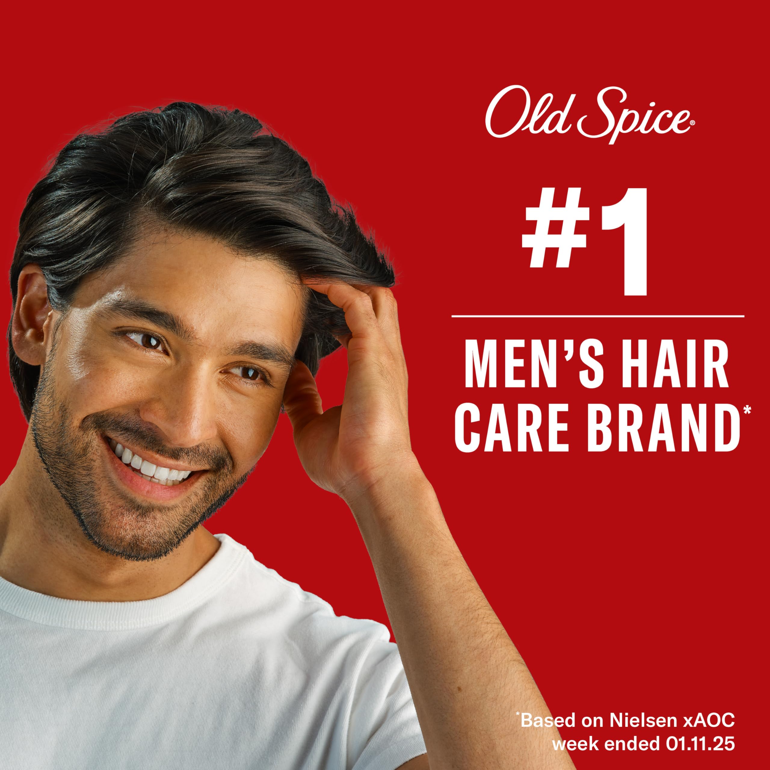 Old Spice tapa abierta mostrando boquilla y textura segura para uso diario