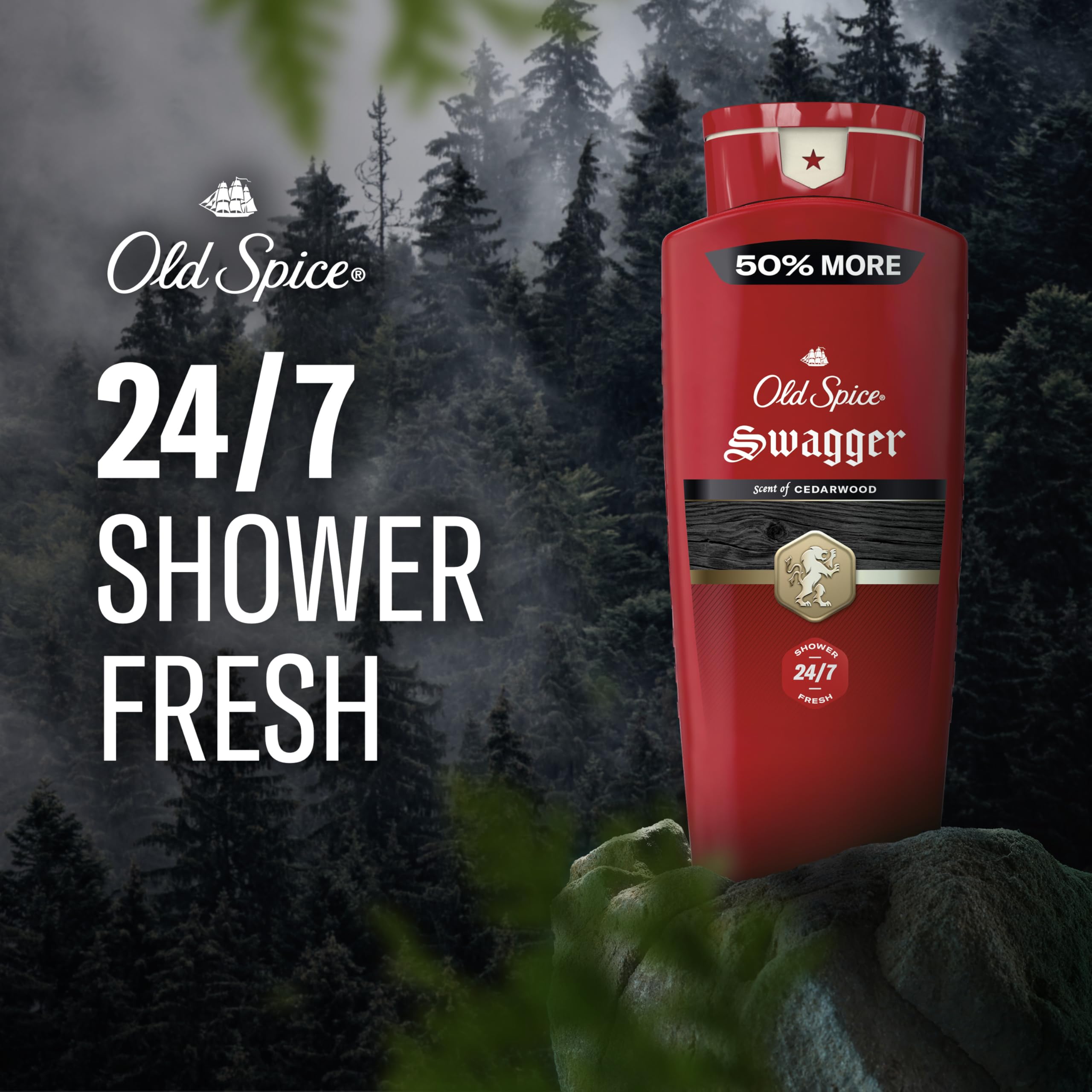 Old Spice dosificador abierto listo para aplicar con control de producto