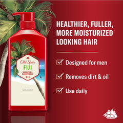 Old Spice etiqueta con ingredientes y beneficios visibles