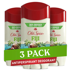 Old Spice Fiji frontal pack de tres barras, ofrece protección duradera