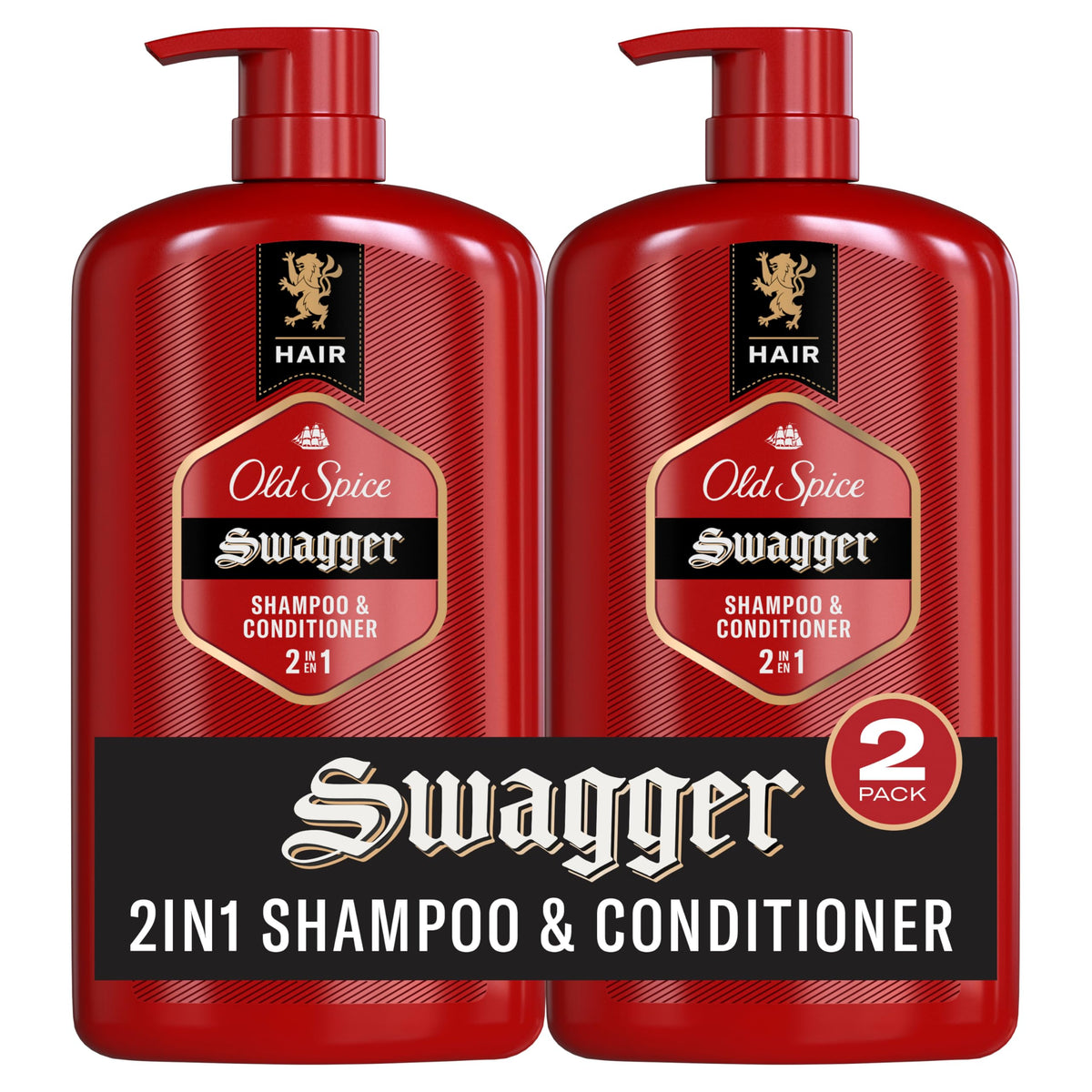 Old Spice frente del empaque mostrando tamaño y aroma Swagger