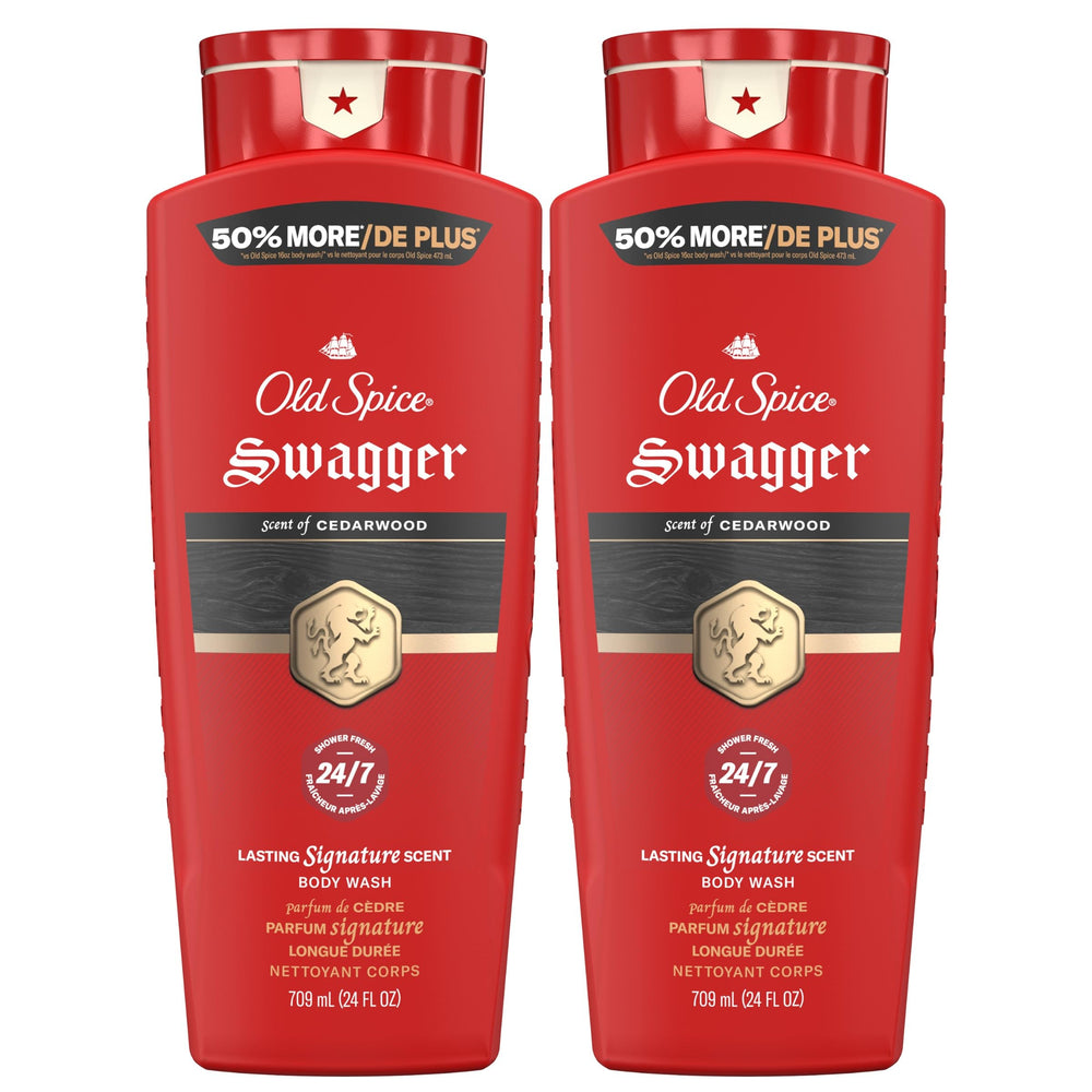 Old Spice frontal del envase Swagger cedro, presentación visible y llamativa