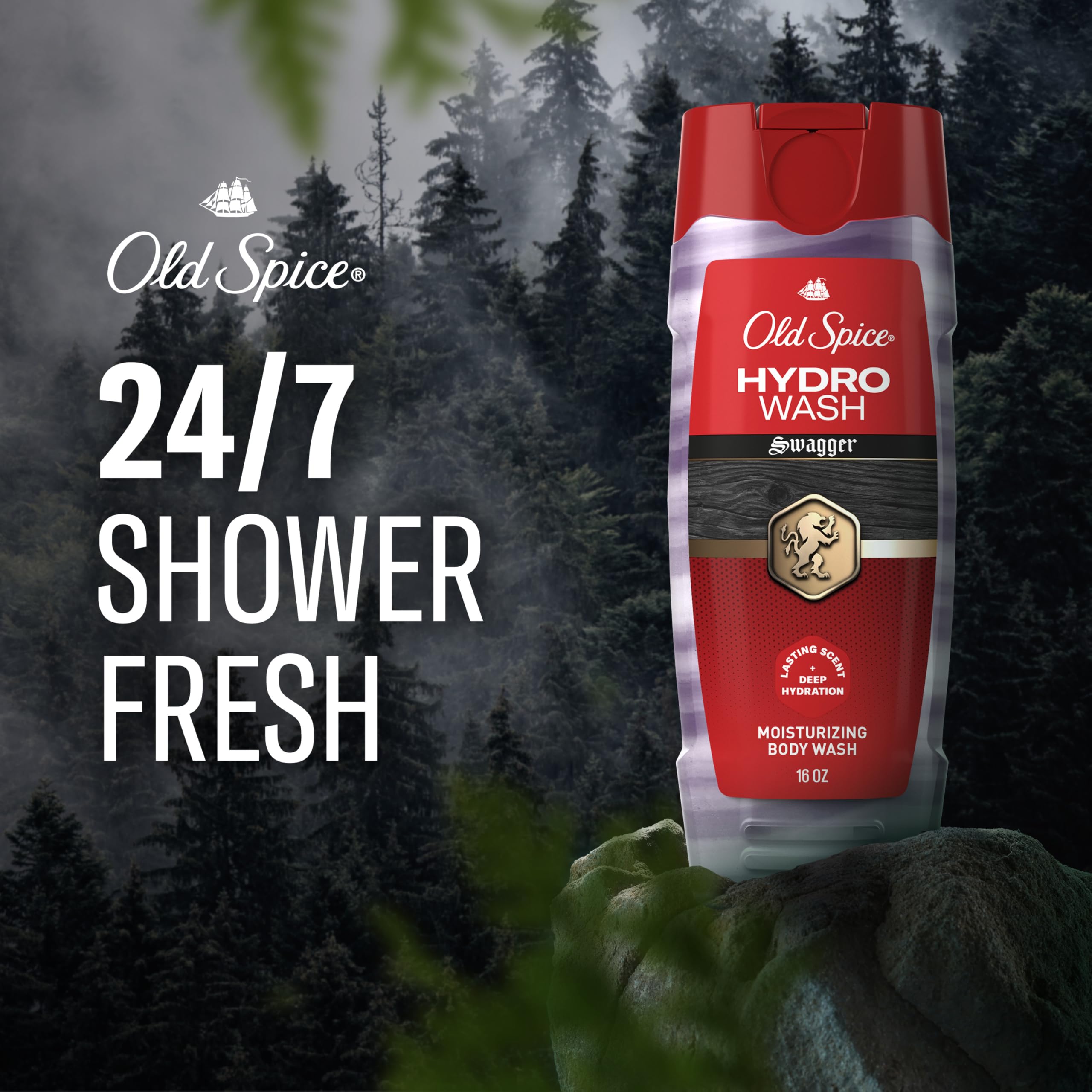 Old Spice botella de 16 oz con dosificador práctico y resistente