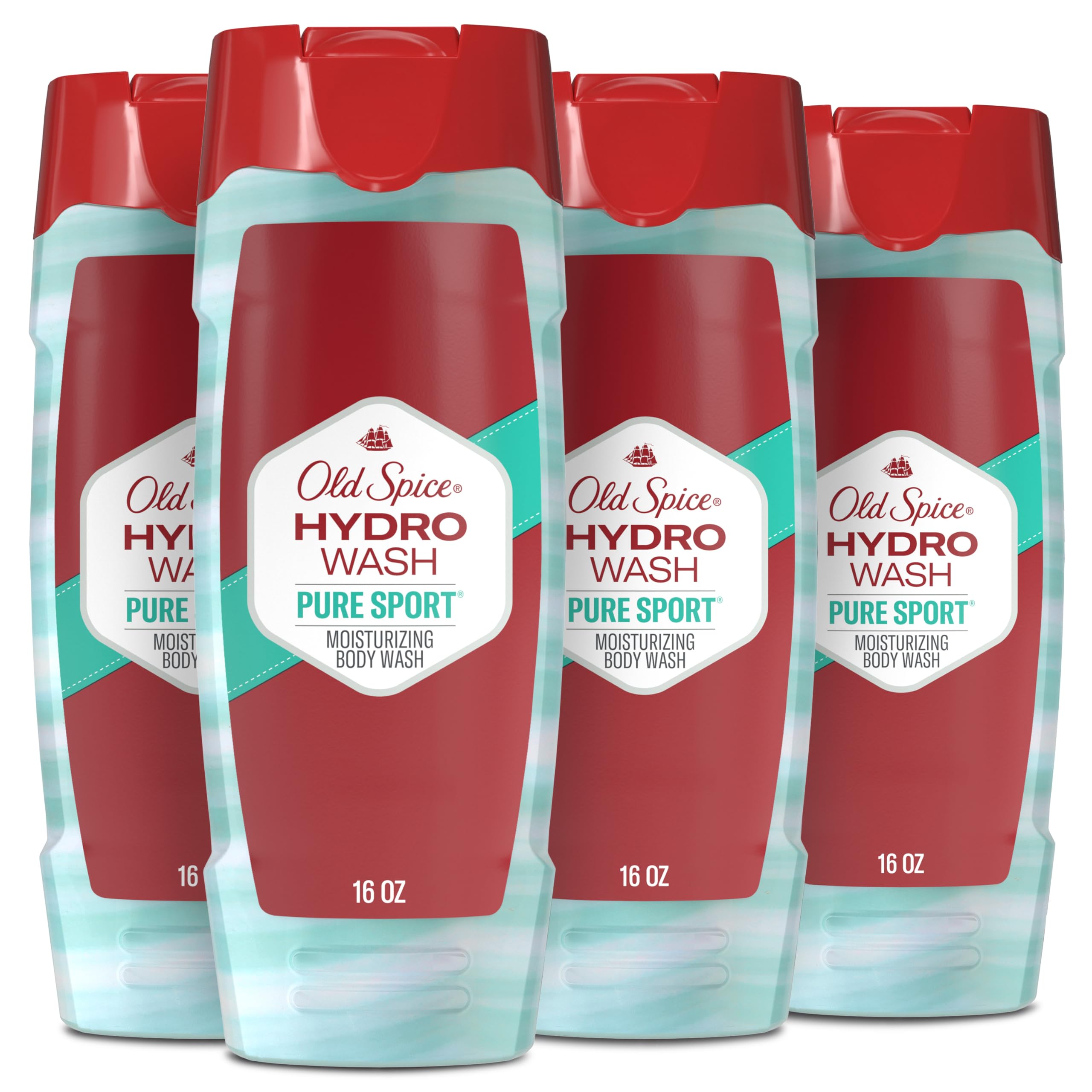 Old Spice frontal del envase mostrando nombre y tamaño beneficios de limpieza