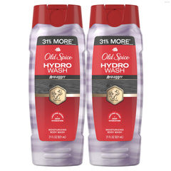 Old Spice frontal del envase mostrando la fragancia Swagger y beneficios