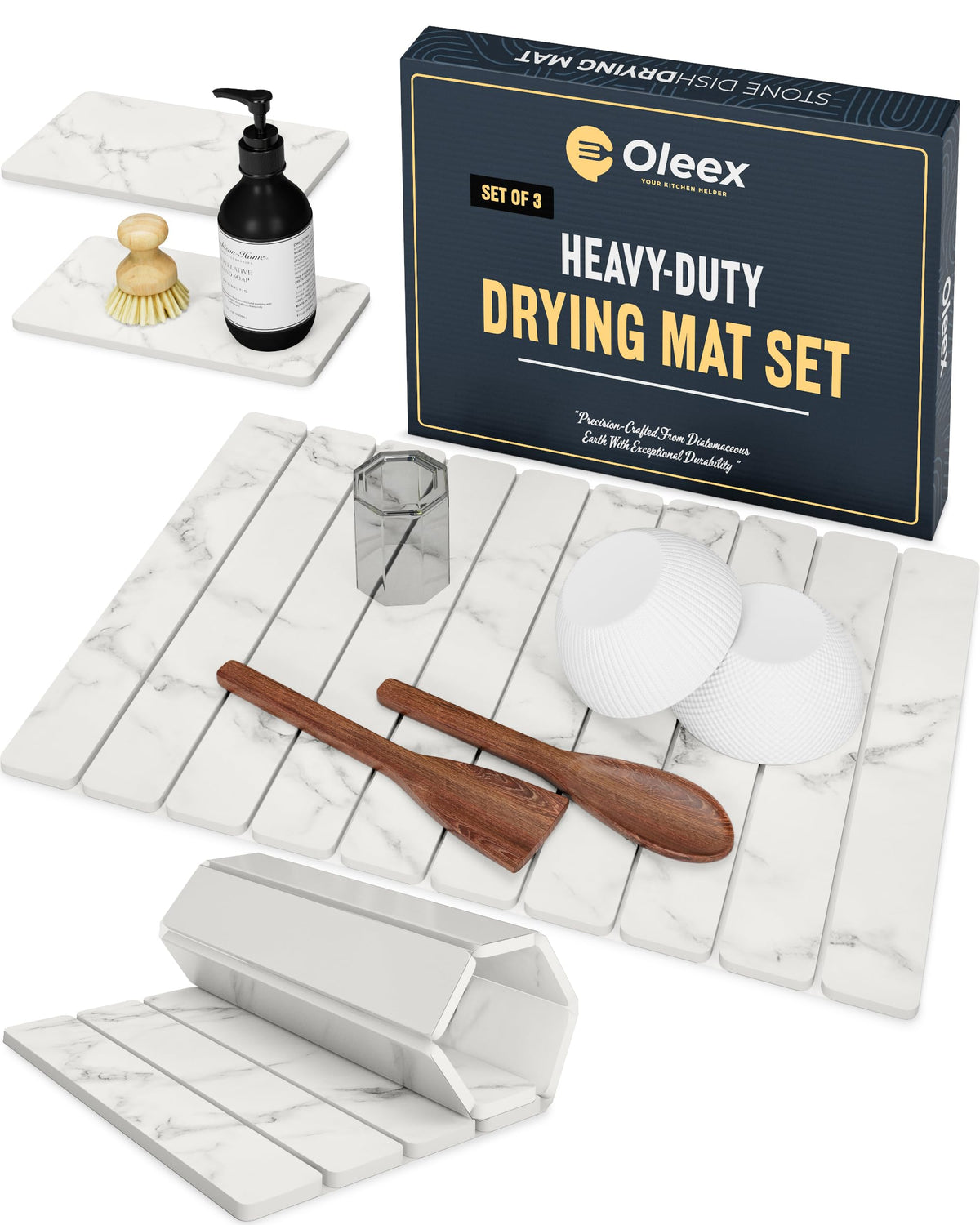 OLEEX tapete 24x16 frontal absorbe agua y mantiene encimera seca