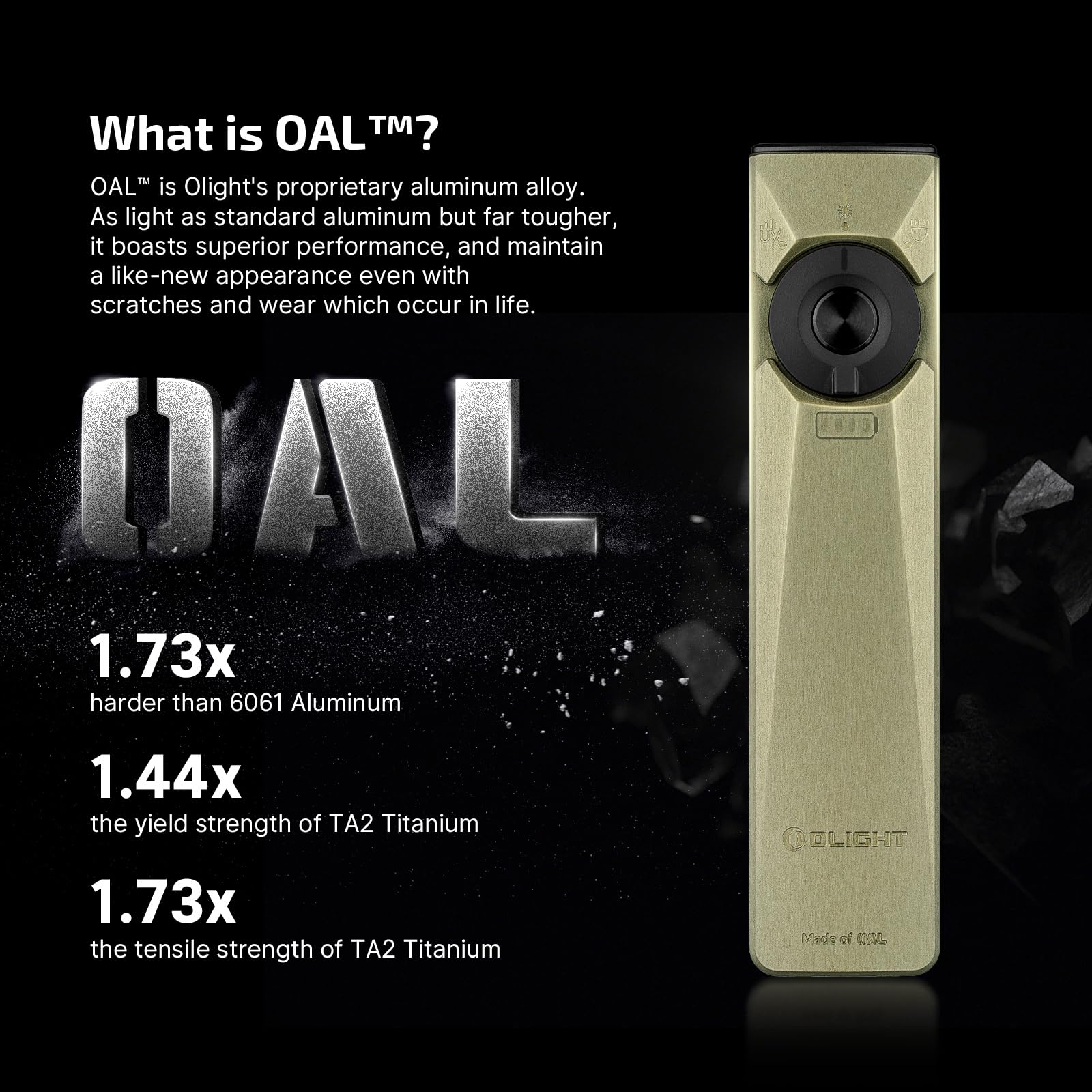 OLIGHT Arkfeld Ultra iluminando, 1400 lúmenes para tareas detalladas