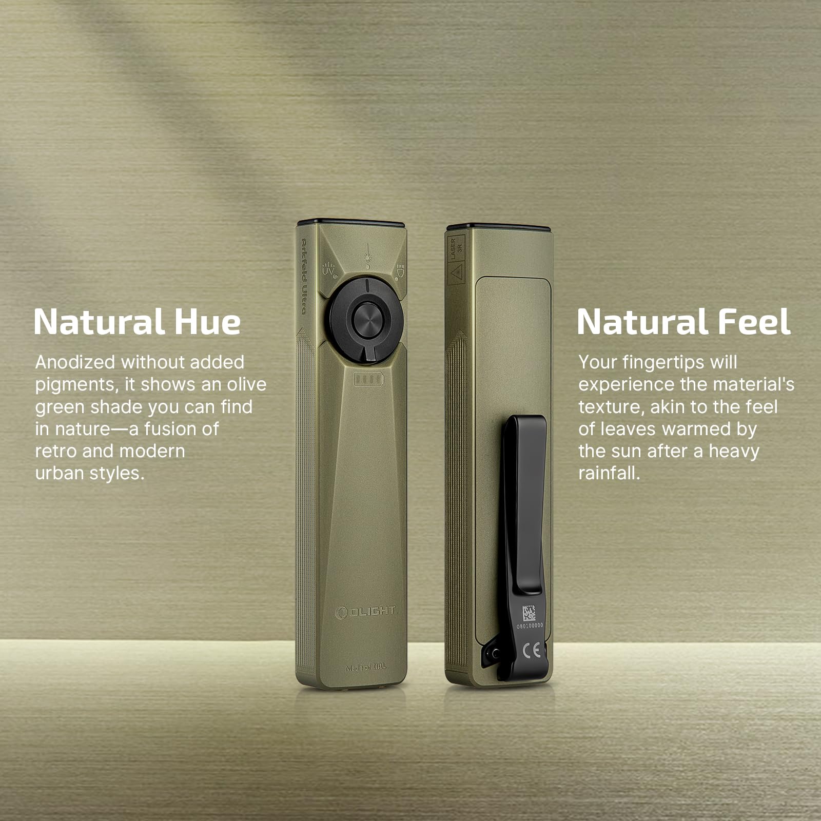 OLIGHT Arkfeld Ultra luz UV en uso, detección precisa con 900 mW