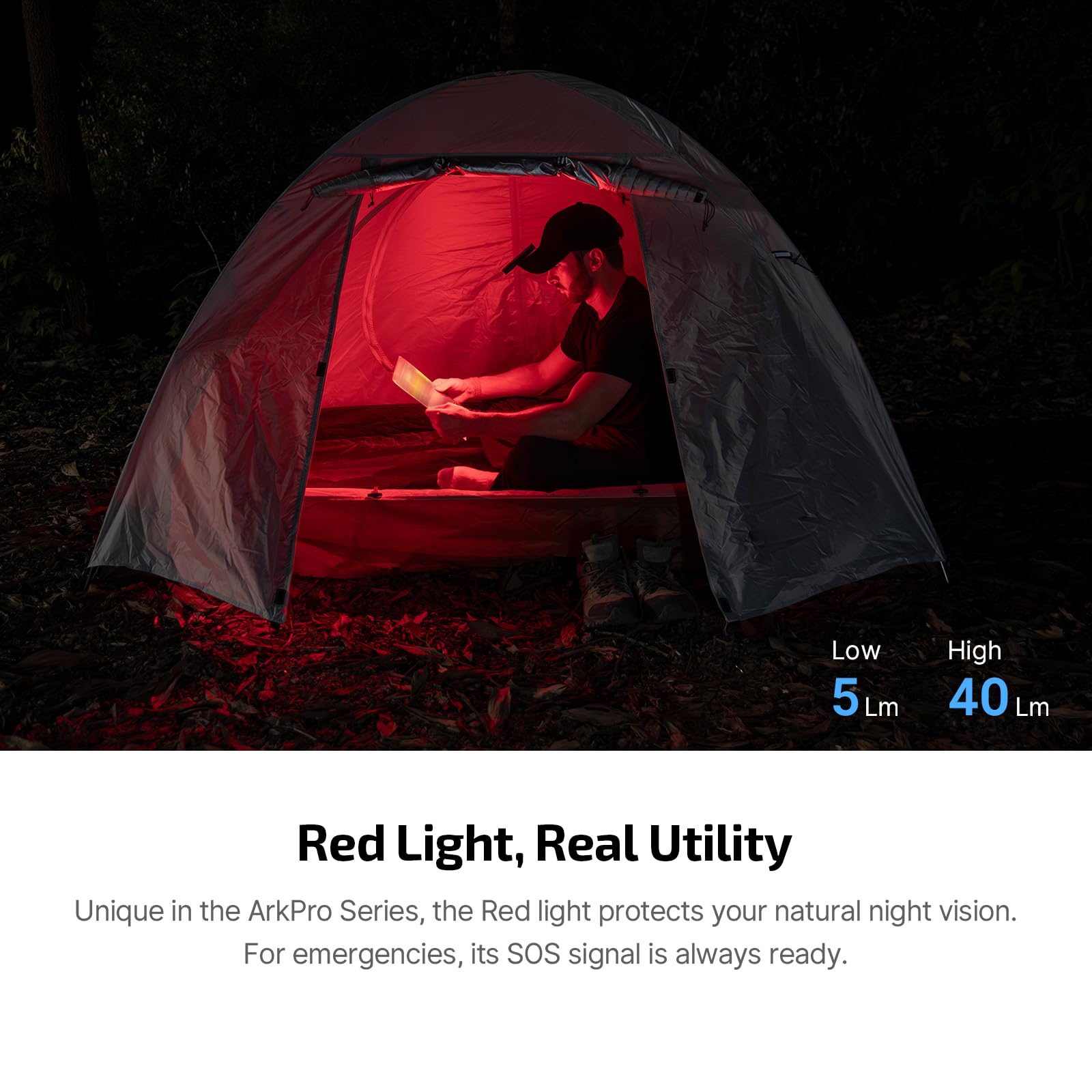 OLIGHT ArkPro Lite clip and magnetic tail close‑up showing secure hands‑free attachment