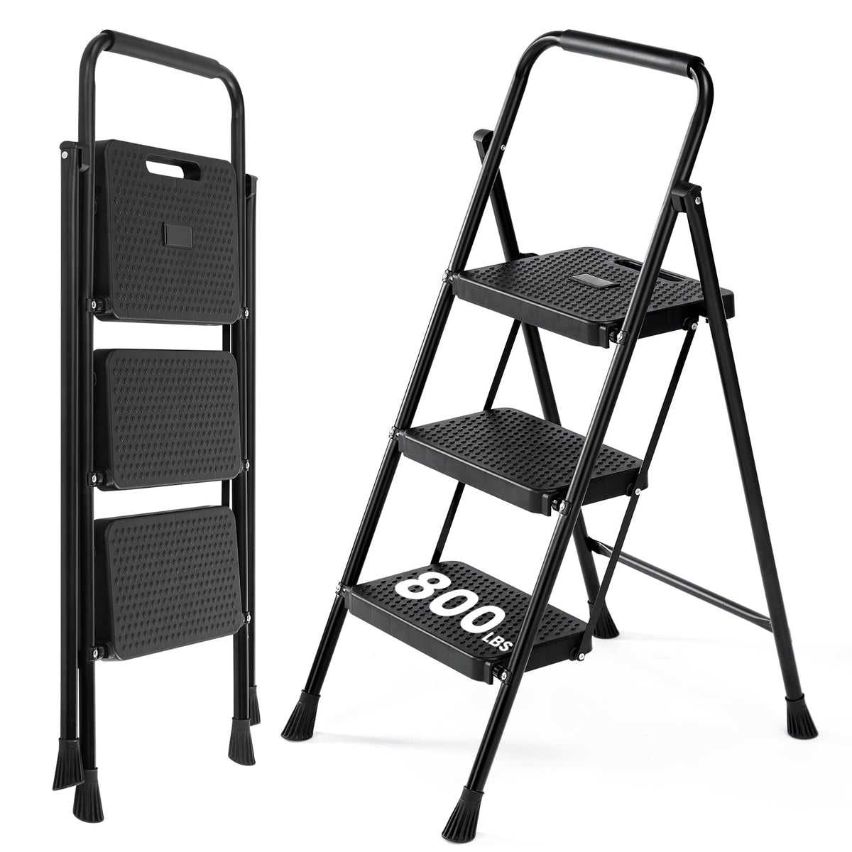 OLIXIS escalera frontal plegada compacta para almacenamiento fácil