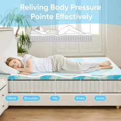 OLIXIS topper colocado en cama mostrando acolchado y ajuste visual