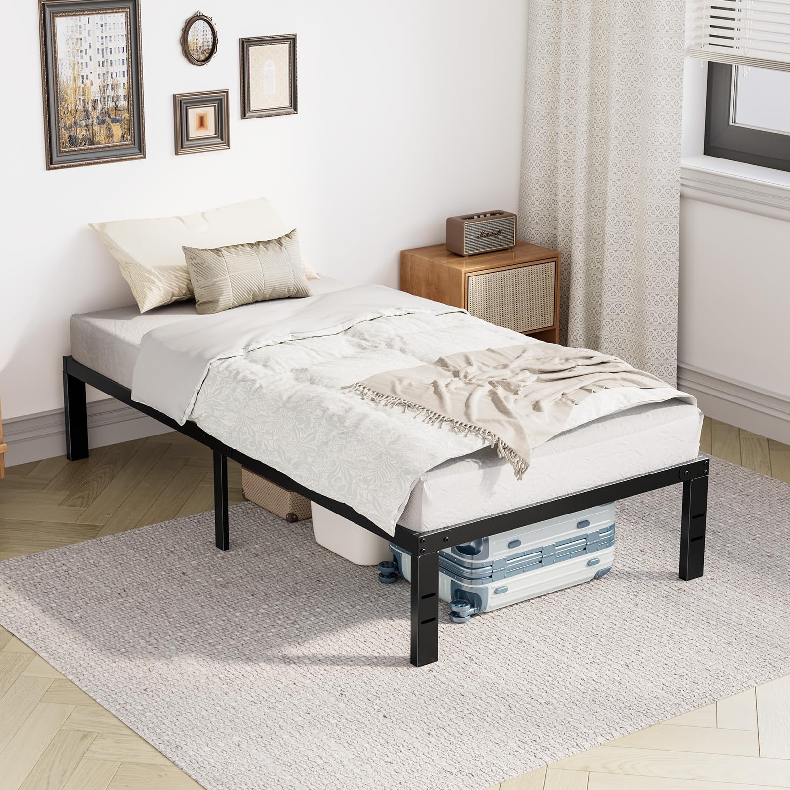 OLIXIS cama instalada en dormitorio minimalista aportando elegancia funcional