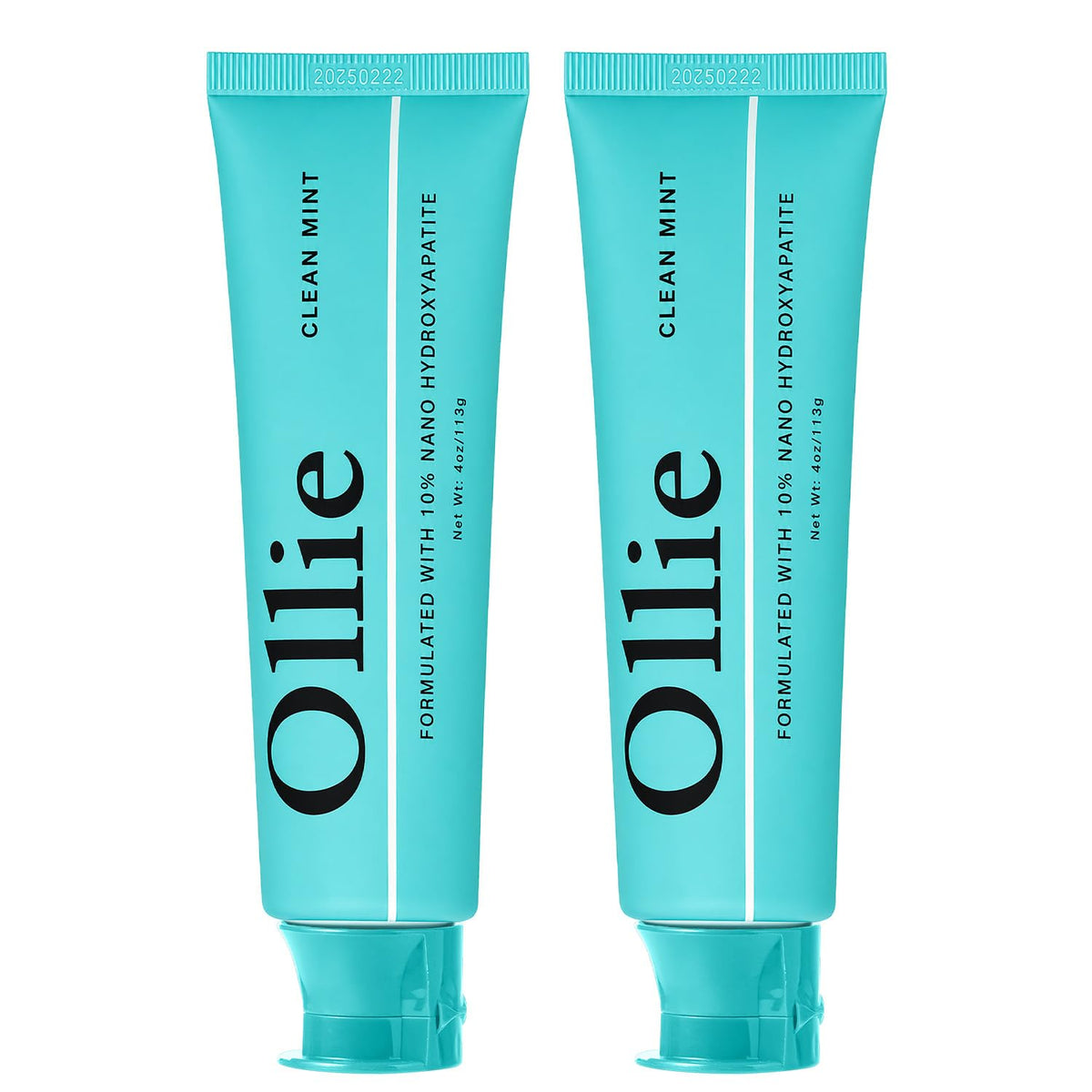 Ollie front packaging showing clean mint tube and benefits